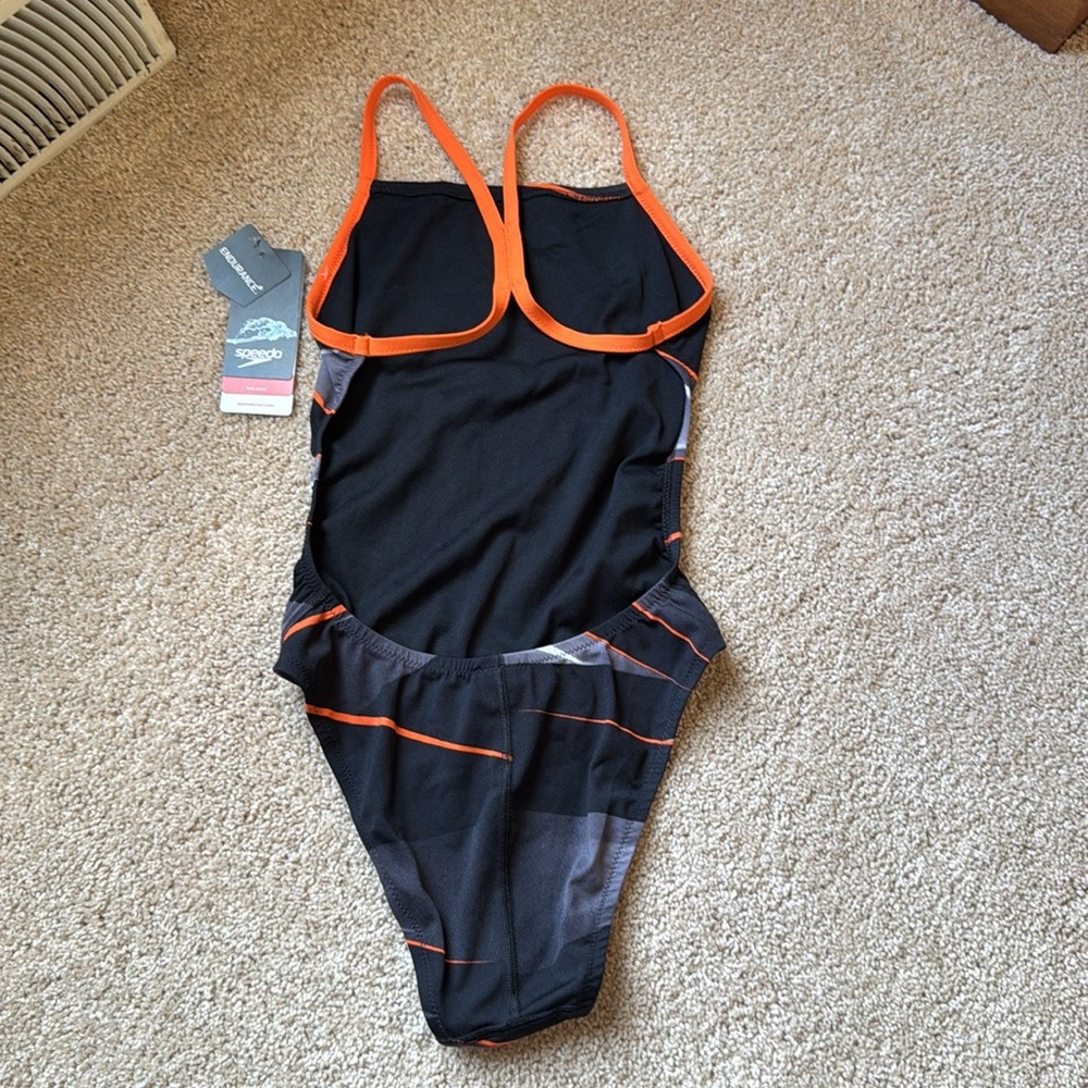Speedo Women’s Infinite Pulse One Back One Piece Swimsuit size 28 Orange - Picture 8 of 10